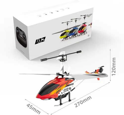 Miniatura 7 de Cheerwing Helicóptero de control remoto U12 con retención de altitud, mini helicóptero RC para adultos y niños, una tecla de despegue/aterrizaje y 2