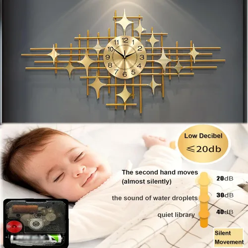 Miniatura 6 de Reloj de pared grande, moderno y decorativo, diseño silencioso, decorativo, para cocina, con personalidad, para el hogar, sin tictac, para sala