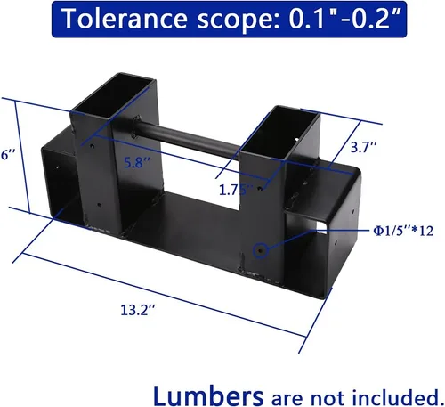 Miniatura 2 de MOFEEZ Kit de soporte de almacenamiento de troncos de leña al aire libre, soporte de almacenamiento de madera para chimenea, ajustable a cualquier