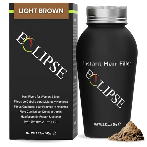 Miniatura 12 de ECLIPSE - Fibras de cabello negras para adelgazar el cabello para mujeres y hombres para ocultar la pérdida de cabello en 15 segundos, 100% fibras