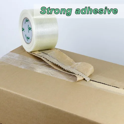 Miniatura 7 de BOMEI PACK Cinta de fleje de 3 pulgadas, cinta de embalaje reforzada con fibra resistente, 60 yardas 5.9 mil, total 120 yardas