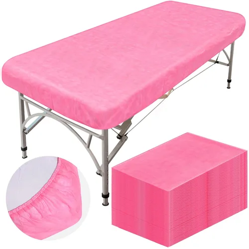 Miniatura 8 de Mixweer 30 piezas de sábanas de mesa de masaje a prueba de aceite e impermeables ajustables para spa de 39 x 87 pulgadas, sábanas protectoras Negro