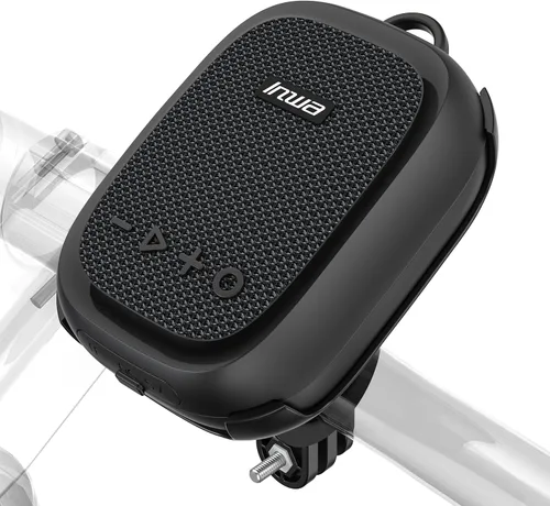 Miniatura 7 de Inwa Altavoces de bicicleta Bluetooth con modo de tarjeta TF, altavoz portátil inalámbrico impermeable para bicicleta, micrófono integrado
