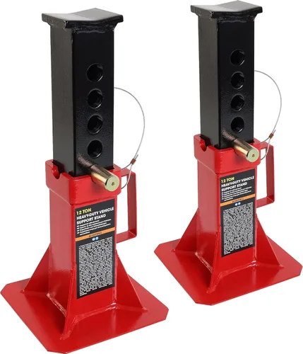 BIG RED ATZ120005R Torin - Gato de coche profesional de tipo pin resistente, con cerradura, 12 toneladas (26,400 libras) de capacidad, color rojo, 1