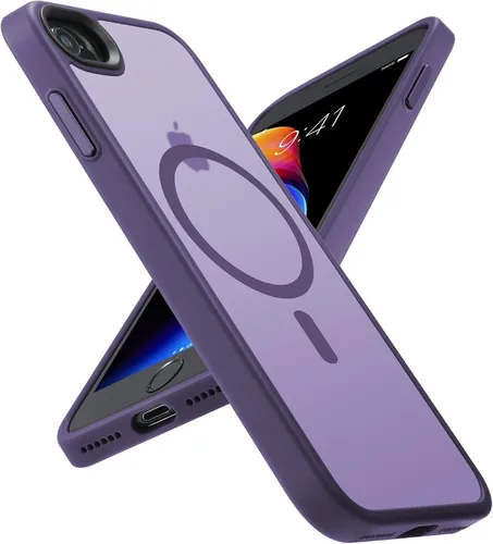 Miniatura 16 de Yriklso Funda magnética para iPhone SE 2022/iPhone SE 2020/iPhone 8 (4.7 pulgadas), imanes integrados compatibles con MagSafe, transparente