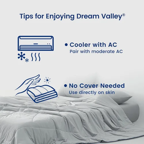 Miniatura 9 de Edredón refrescante Dream Valley Outlast® Queen, Manta de enfriamiento de grado NASA para personas que duermen con calor, Edredón lujoso para todas