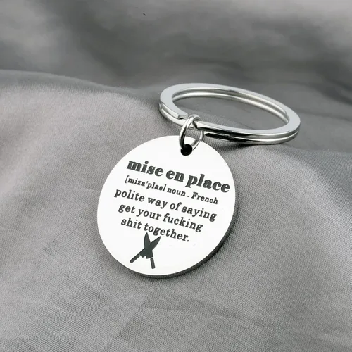 Miniatura 6 de ENSIANTH Llavero de chef Mise En Place Regalo de cocina culinaria Regalo de preparación de alimentos El personal aprecia el regalo Llavero