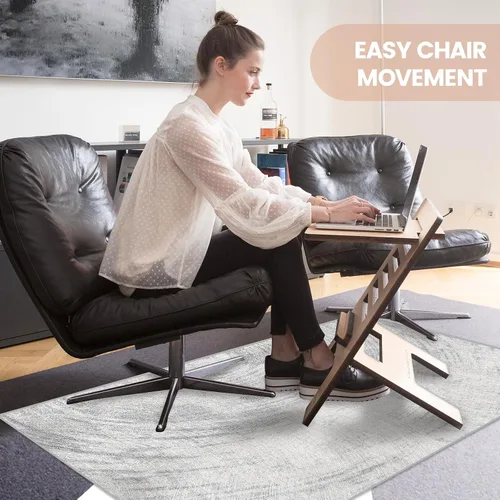 Miniatura 3 de Tapete para silla de oficina para suelo de madera dura, antideslizante, Hi-Q, tapete para silla de escritorio para suelos de madera dura y baja