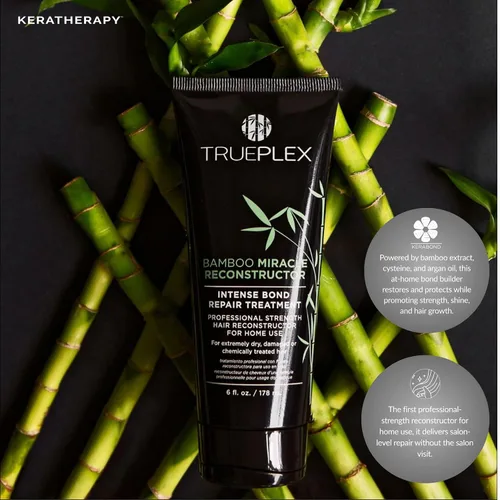 Miniatura 6 de KERATHERAPY Bamboo Miracle Reconstructor Bond Repair Tratamiento, 6 onzas, 6.0 fl oz – Protección térmica vegana y fortalecedor del cabello