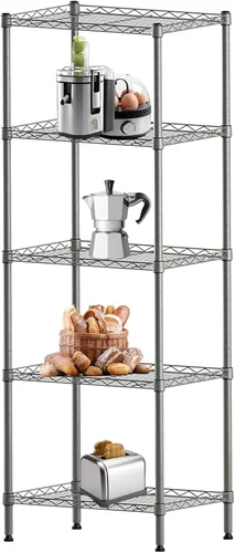 BELANITAS Estantes de almacenamiento de metal, estantería de alambre de 5 niveles con certificación NSF, estantería de alambre de 21 x 11 x 59