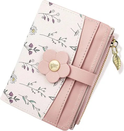 Miniatura 18 de Farcauo Cartera para Mujer delgada con Flores Kawaii, Carteras para Mujeres, Cartera Linda y delgada para Mujeres, Contemporáneo
