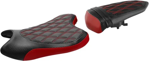 Miniatura 7 de TCT-MOTORPARTS Fundas de asiento delantero y trasero de motocicleta para Yamaha YZFR6 YZF R6 YZF-R6 2006-2007 (negro y rojo #1)