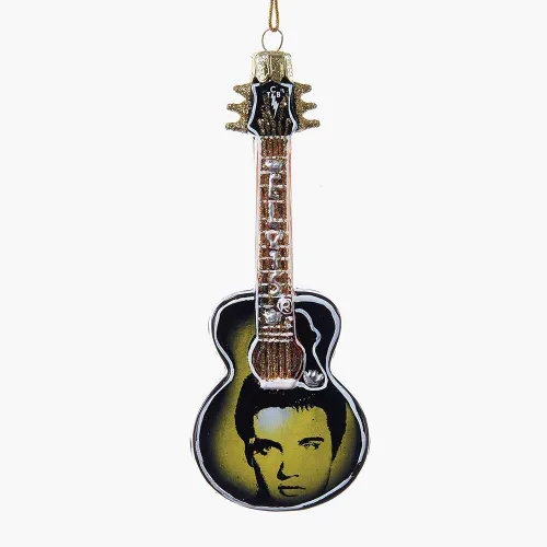 Miniatura 2 de Kurt Adler - Adorno de guitarra con imagen impresa de Elvis (5 pulgadas)