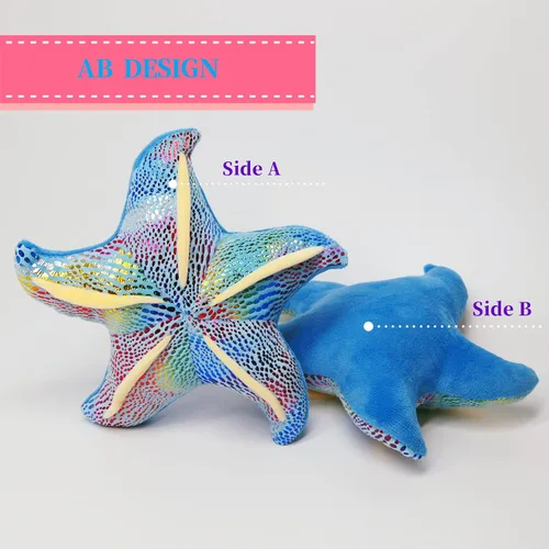 Miniatura 2 de Juguete de peluche de estrella de mar, animales marinos, animales marinos, linda decoración de habitación de playa y océano costero