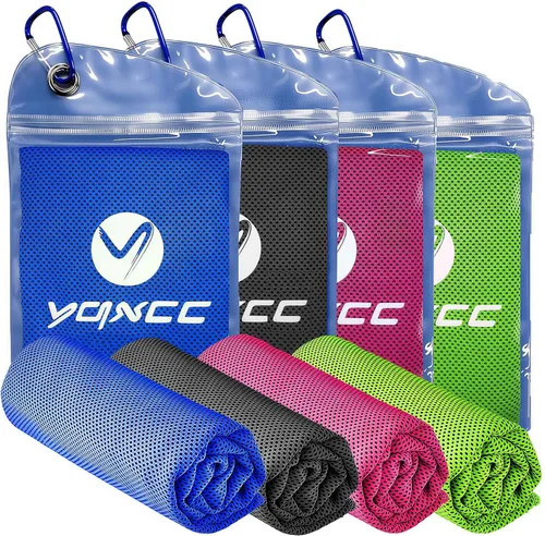 Miniatura 15 de YQXCC Paquete de 4 toallas refrescantes de 40 x 12 pulgadas, toallas de hielo frescas para cuello y cara, trapos de microfibra suaves