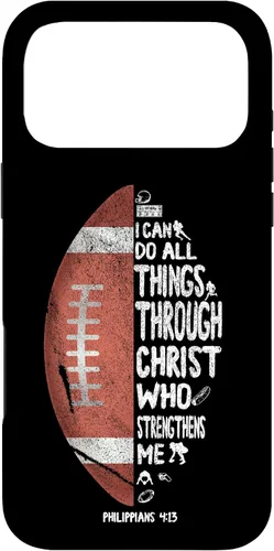 Miniatura 21 de iPhone 13 I can do all things through Christ Philippians 4:13 - Funda de fútbol