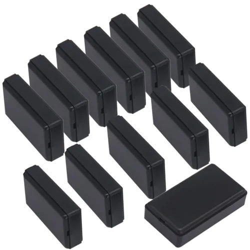 Zulkit 12 cajas de proyecto de plástico ABS para proyectos eléctricos, caja de conexiones de energía, color negro, 1.97 x 1.10 x 0.59 pulgadas