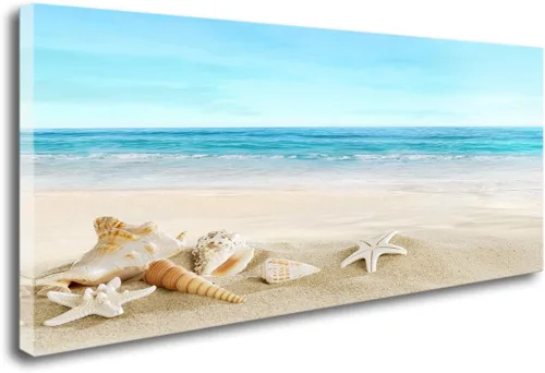 Miniatura 11 de DZL Art S74769 - Impresión de Pintura en Lienzo Paraíso Isla Tropical Playa con Palmeras Impresión Fotográfica Imágenes de la Naturaleza Arte