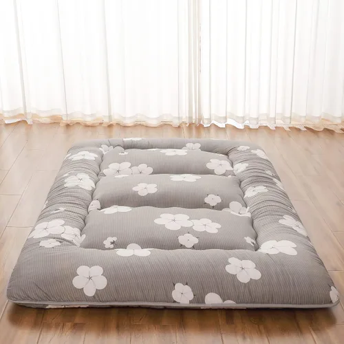 Colchón de piso japonés Zelladorra, futón con bolsa de almacenamiento portátil y funda lavable, colchoneta tatami enrollable gruesa adecuada para
