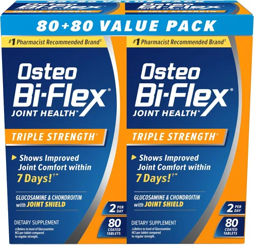 Miniatura 10 de Osteo Bi-Flex Triple Fuerza(5), Glucosamina Condroitina con Vitamina C - Suplemento para la Salud de las Articulaciones, Tabletas Recubiertas, 40