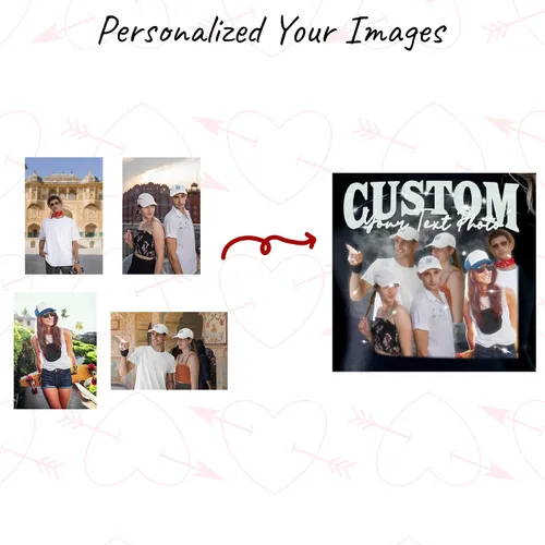 Miniatura 22 de Sudaderas con capucha personalizadas diseñan el tuyo propio, retrato de camisa de la foto, regalos personalizados para el día de San Valentín