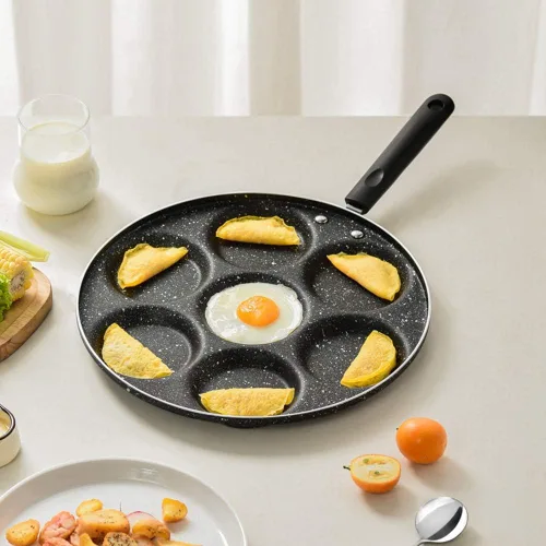 Miniatura 3 de Ejoyous Sartén de aluminio antiadherente para panqueques de 7 tazas, sartén para tortillas, utensilios de cocina para el hogar con mango ergonómico