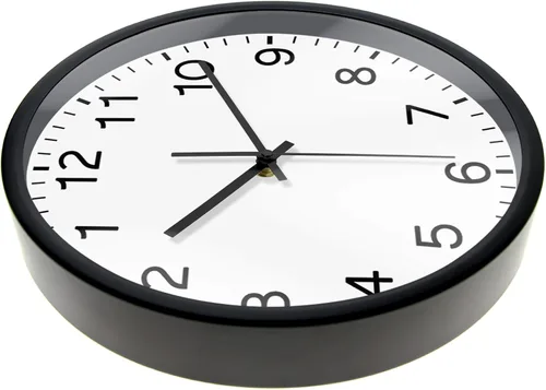 Miniatura 4 de Reloj de pared con marco de metal y cubierta de cristal, reloj de pared analógico redondo y inverso, funciona con pilas, para sala de estar