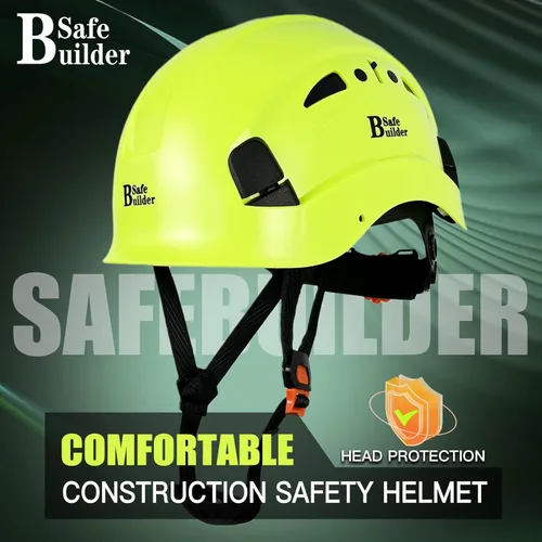 Miniatura 7 de SAFEBUILDER Casco de seguridad industrial con visera Casco duro ABS con visera Ventilación ajustable Casco de construcción Protección para la cabeza