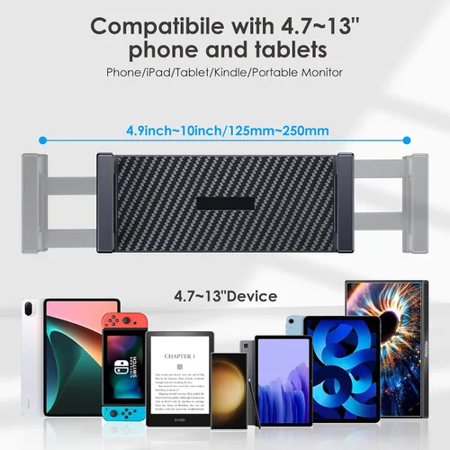 Miniatura 5 de CreaDream Soporte para tablet iPad, soporte de aluminio para tablet con base resistente para escritorio, ángulo totalmente ajustable, compatible