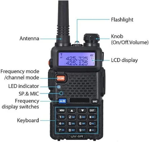 Miniatura 2 de Baofeng UV-5R - Radio bidireccional de doble banda, radioaficionado de mano de largo alcance, walkie talkies, paquete de 10 para adultos, gestión