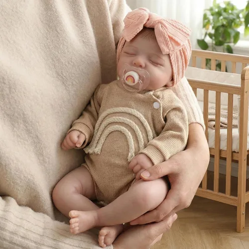 KSBD Muñecas de bebé realistas Reborn de 20 pulgadas, muñecas de bebé recién nacidas realistas de la vida real, cuerpo de tela suave con accesorios