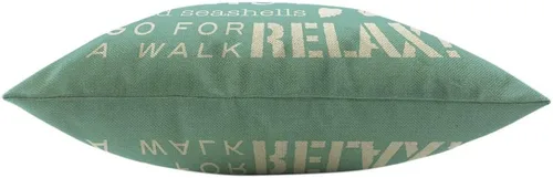 Miniatura 3 de Mugod Beach Rules - Funda de almohada con texto en inglés "Go for a Walk Relax", estilo pastoral con letras azules y blancas, fundas de almohada