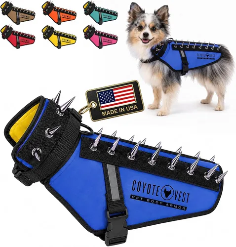 Miniatura 13 de CoyoteVest Chaleco Protector de Arnés para Perro, Accesorios Reflectantes para Perro con Picos para Proteger a tu Mascota de Ataques de Rapaces