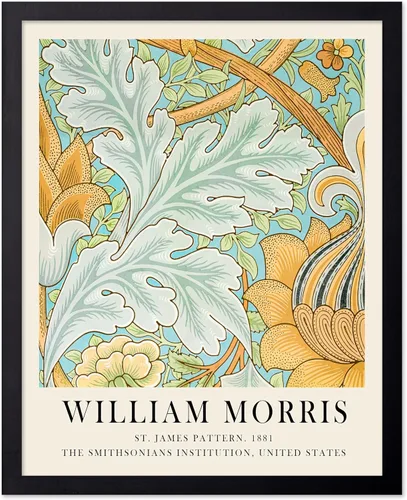 Miniatura 60 de Poster Master Póster vintage de William Morris, estampado de patrón retro de Santiago, arte de flores, arte de patrón textil, regalo para hombres