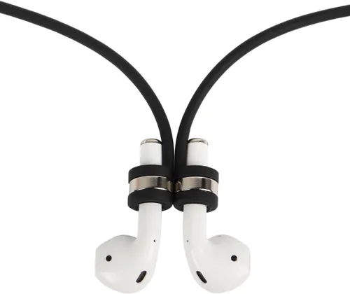 Guran Correa para auriculares magnética de 360 °, cuerda súper fuerte, correa antipérdida, cuerda deportiva, accesorios para Airpods PRO/2/1 (negro)