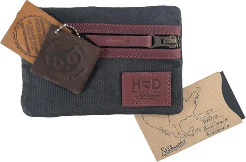 Miniatura 8 de Hide & Drink, Estuche de bolsillo multiherramientas, Bolsa compacta multiusos con cremallera para artículos de diario (EDC), Mini estuche de Carbón