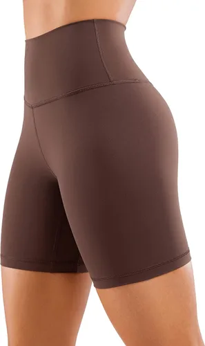 CRZ YOGA Women's Naked Feeling Biker Shorts - 6 Inches High Waist Yoga Workout Running Gym Spandex Shorts
