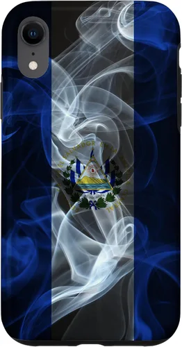 Miniatura 25 de Funda para iPhone 12/12 Pro Smoky El Salvador Bandera - Funda de Orgullo Salvadoreño Estilo Humo