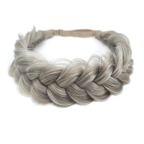 Miniatura 24 de Diadema trenzada, 2 hebras, clásica, gruesa, trenzada, ancha, elástica, de calidad, sintética, trenzada, para mujeres y niñas, estilo bohemio, 2.42