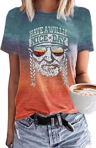 Camiseta de concierto de campo para mujer, camisas gráficas de Nashville, banda de concierto, camisetas informales, camiseta de regalo de música
