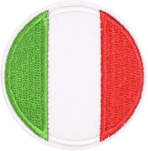 Miniatura 2 de TENDYCOCO Parche bordado de la bandera de Italia italiano para coser en emblema nacional, manualidades, aplique bordado para disfraz, chaqueta, ropa
