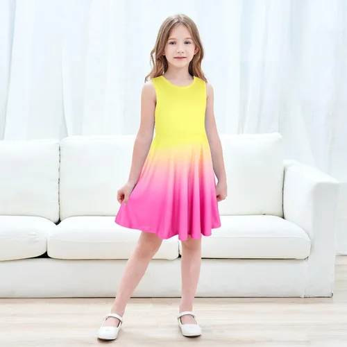 Miniatura 2 de Jeskids - Vestido de unicornio sin mangas para niñas.
