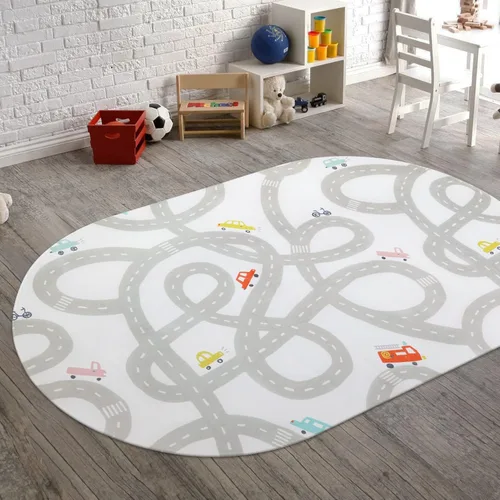 Miniatura 14 de STARUIA Alfombra de juego para niños, 60 x 32 pulgadas, ultra antideslizante, alfombra educativa para niños, alfombra de coche lavable