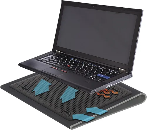 Miniatura 8 de Targus Alfombrilla de Enfriamiento para Regazo con Doble Ventilador de 17 Pulgadas - Almohadilla de Enfriamiento de Neopreno Suave para Laptop