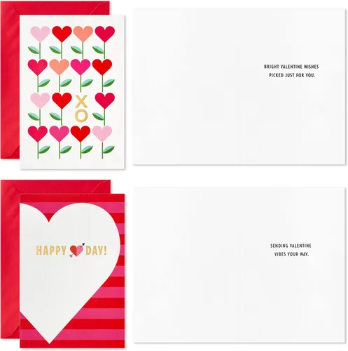 Miniatura 4 de Hallmark Surtido de tarjetas del día de San Valentín, rosa y rojo (36 tarjetas y sobres)