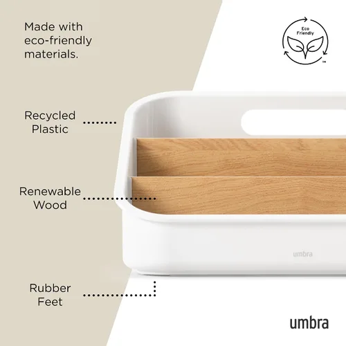 Miniatura 5 de Umbra Bellwood - Organizador de paquetes, bandeja dividida para ingredientes de despensa y otros artículos pequeños, hecho de plástico duradero