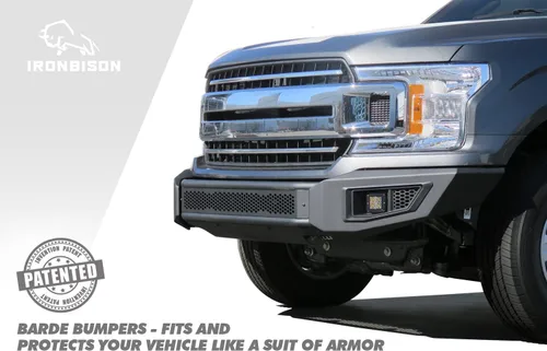 Miniatura 2 de IRONBISON Parachoques delantero compatible con Ford F150 de 2018 a 2020 (excluyendo Raptor y modelos diesel 2020) para camioneta pickup todo