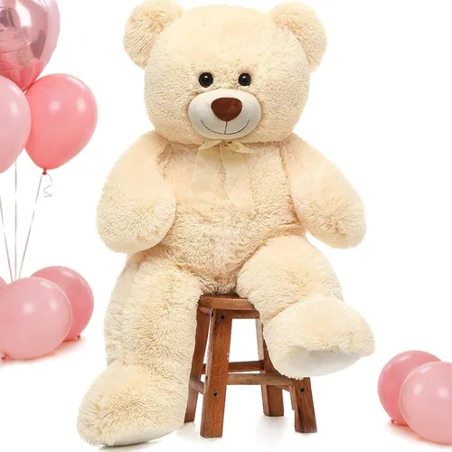 MorisMos Oso de Peluche Gigante Animal de Peluche 3 pies, 36 pulgadas, Oso de Peluche Grande para Decoración de Baby Shower, Animal de Peluche