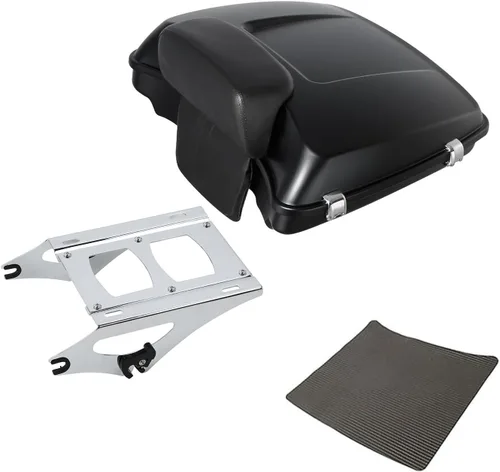 Miniatura 10 de TCT-MOTORPARTS Respaldo Negro Razor de 5.5" para Montaje en Maletero Compatible con Harley Trunk Road Street Glide King Glide 2014-2025 Tronco
