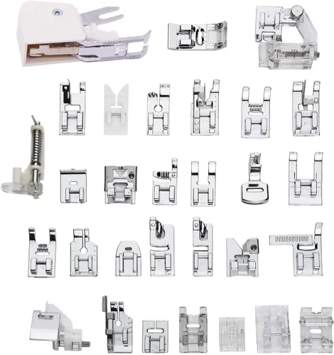 Miniatura 2 de Juego de 30 prensatelas profesionales para máquina de coser doméstica para hermano, Babylock, cantante, Janome, Elna, Toyota, New Home, Simplicity